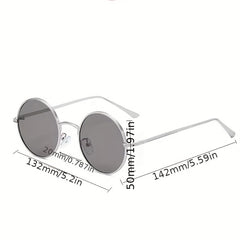 Men's Round Frame Sunglasses UV400 Hip Hop Sunglasses