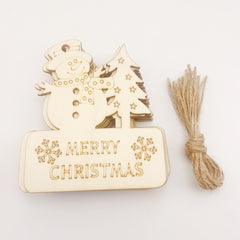 10pcs DIY Blank Christmas Wooden Sheet Decoration Gift