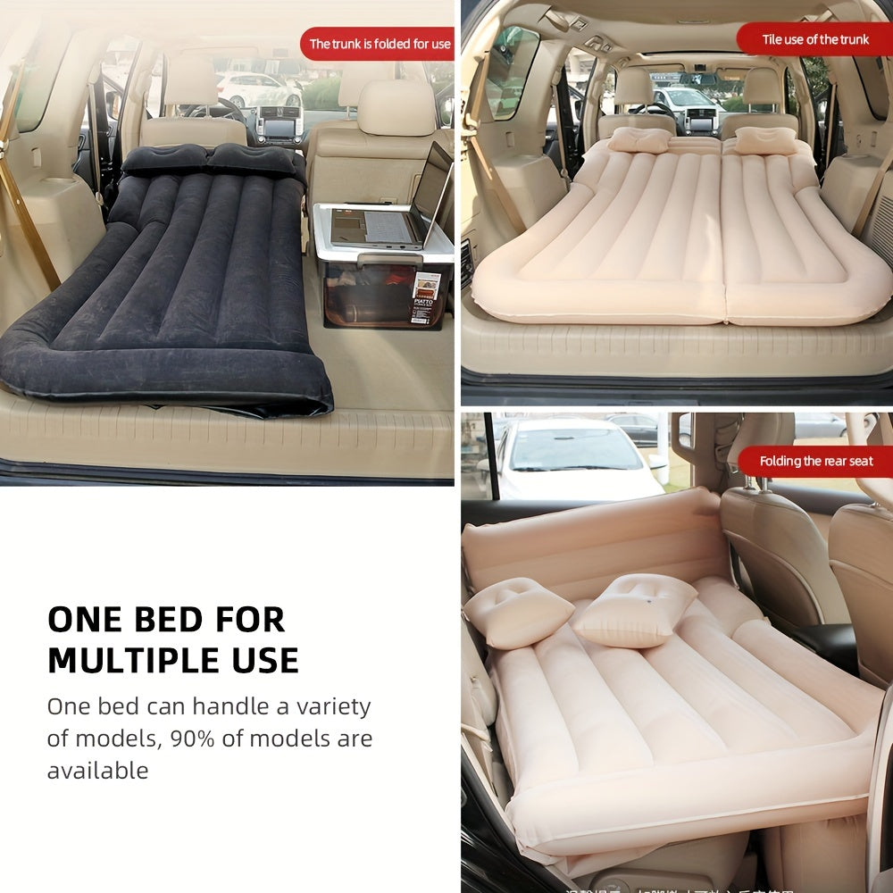Inflatable Flocking Cloth SUV Car Travel Bed for Adults