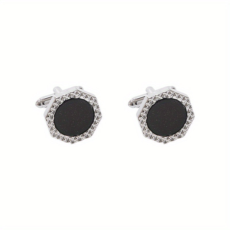 Men's Shirts w/ Round Diamond Cufflinks