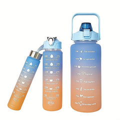 3pcs Portable Plastic Water Bottle Large Capacity Sport Bottle Outdoor