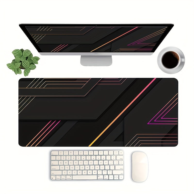Geometric Stripe Model Mouse Pad Non slip Rubber Mouse Pad