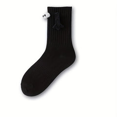 Cartoon Magnetic Holding Hand Socks, Soft & Comfortable