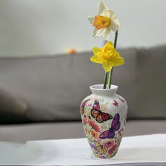 3D Puzzle Vase 120pcs Blocks Butterfly Flower Home/Office Decor Gift