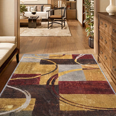 Soft Faux Cashmere Hallway Carpet Non-slip Mat Entrance Bedside Blanket