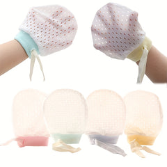 3 Pairs Mesh Baby Gloves for Newborns, Spring & Summer