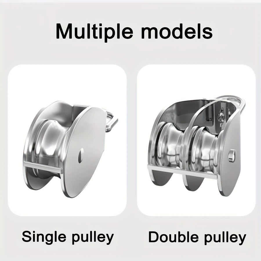 304 Stainless Steel U-Shaped Lifting Ring Fixed Pulley Single & Double Wheel