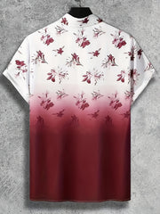 Men's Floral Graphic Button Up Shirt