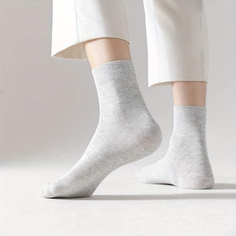 Men's Antibacterial Cotton Crew Socks Moisture Wicking Tube Socks