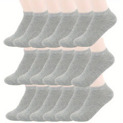 9pairs Unisex Gray Mixed Boat Ankle Socks for Girls Boys