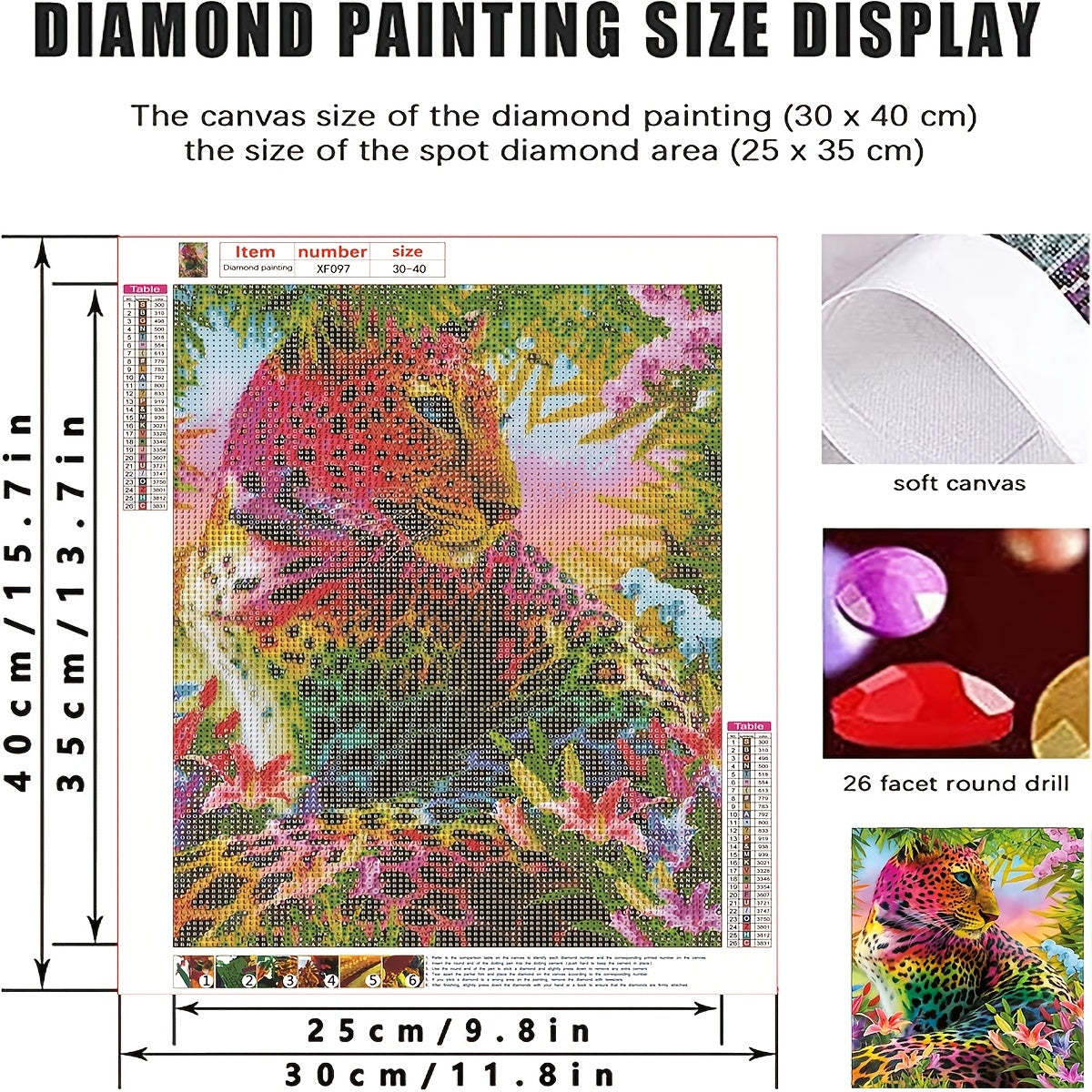 DIY Rhinestone Diamond Painting Kit for Home Wall Decor 12x16in