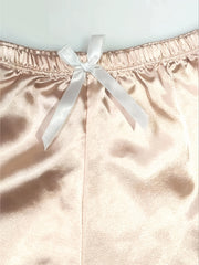 Satin Nightwear Set Sleeveless Top & Shorts