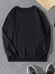 Men's Round Neck Sweatshirt Long Sleeve Casual Top