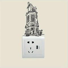 Building Switch Plastic Adhesive Decorative Sticker Home Decor