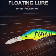 6pcs Floating Minnow Lure Topwater Hard Bait Fishing Tackle