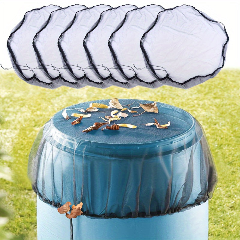 Outdoor Bucket Net Cover Water Tank Barrel Mesh Cover