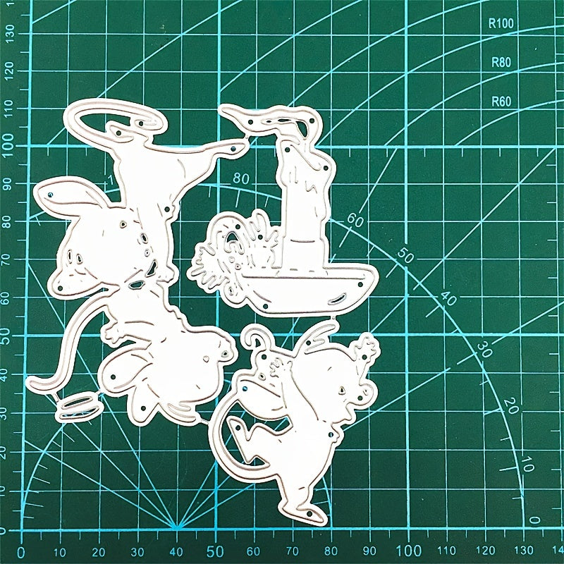 DIY Scrapbook Mouse Celebration Card Making Metal Die Cutting Mold
