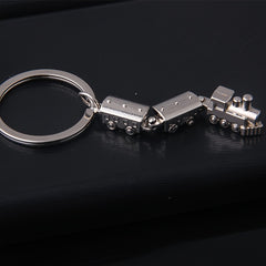Metal Movable Joint Mini Train Model Keychain Gift