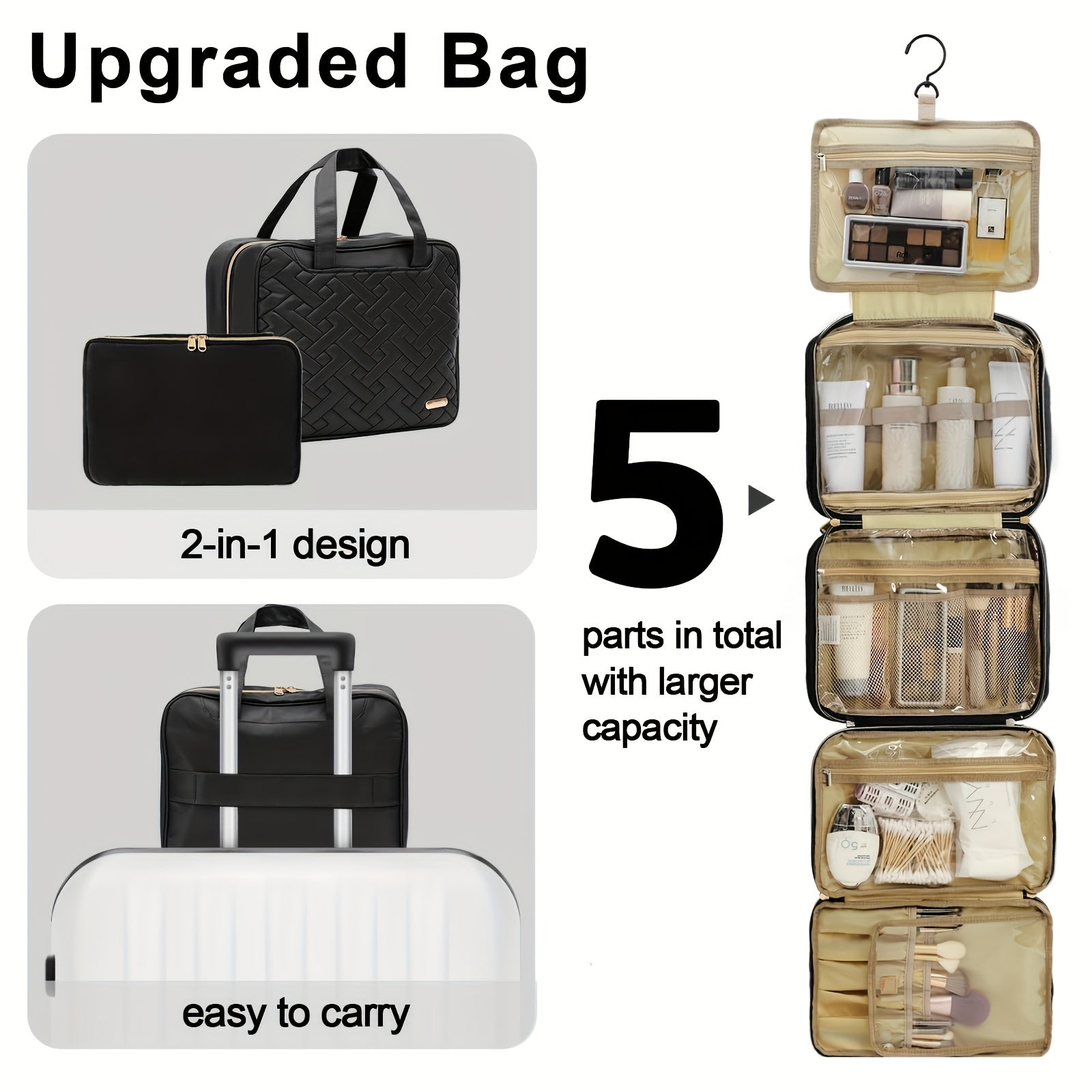 Large Makeup Storage Bag Waterproof Cosmetic Bag