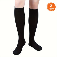 2 Pairs 15-20mmHg Athletic Compression Over the calf Socks