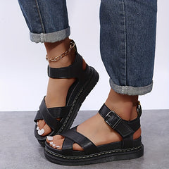 Women's Thick Sole Platform Sandals Casual Buckle Strap Summer Sandals