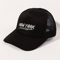 YORK Printed Trucker Hat Baseball Cap Adjustable Mesh Sunshade Dad Hat