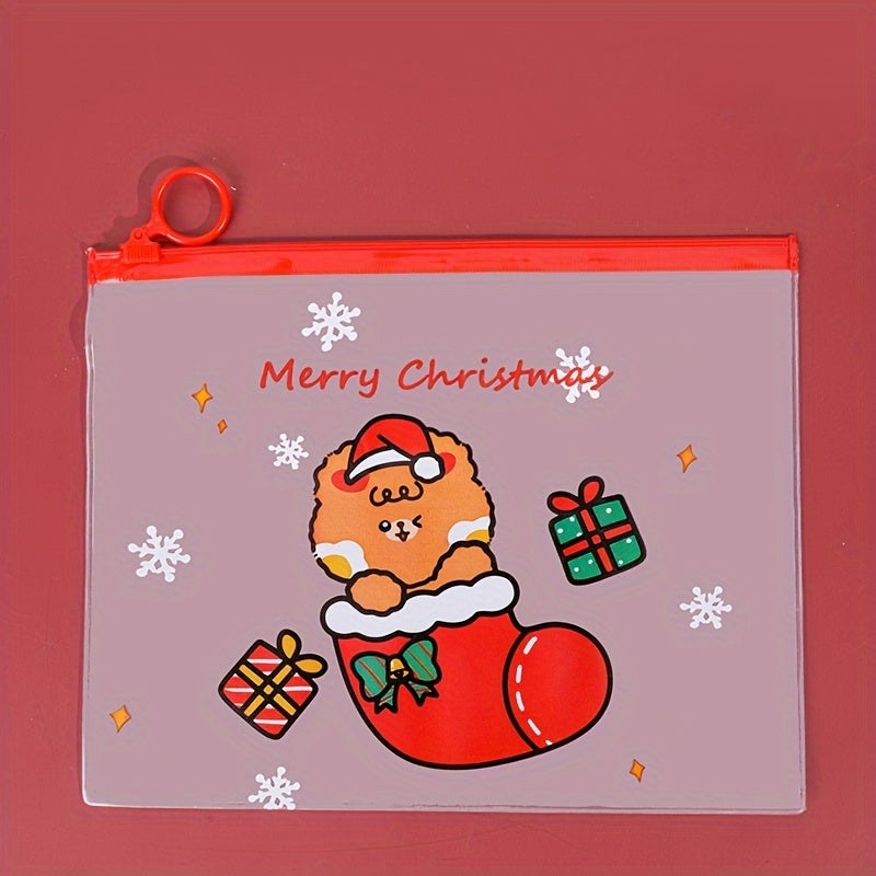 Christmas Series File Bag Student Portable Stationery Storage Bag