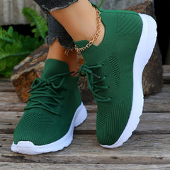 Women's Thick Sole Road Running Shoes Breathable Comfortable Outdoor Sneakers