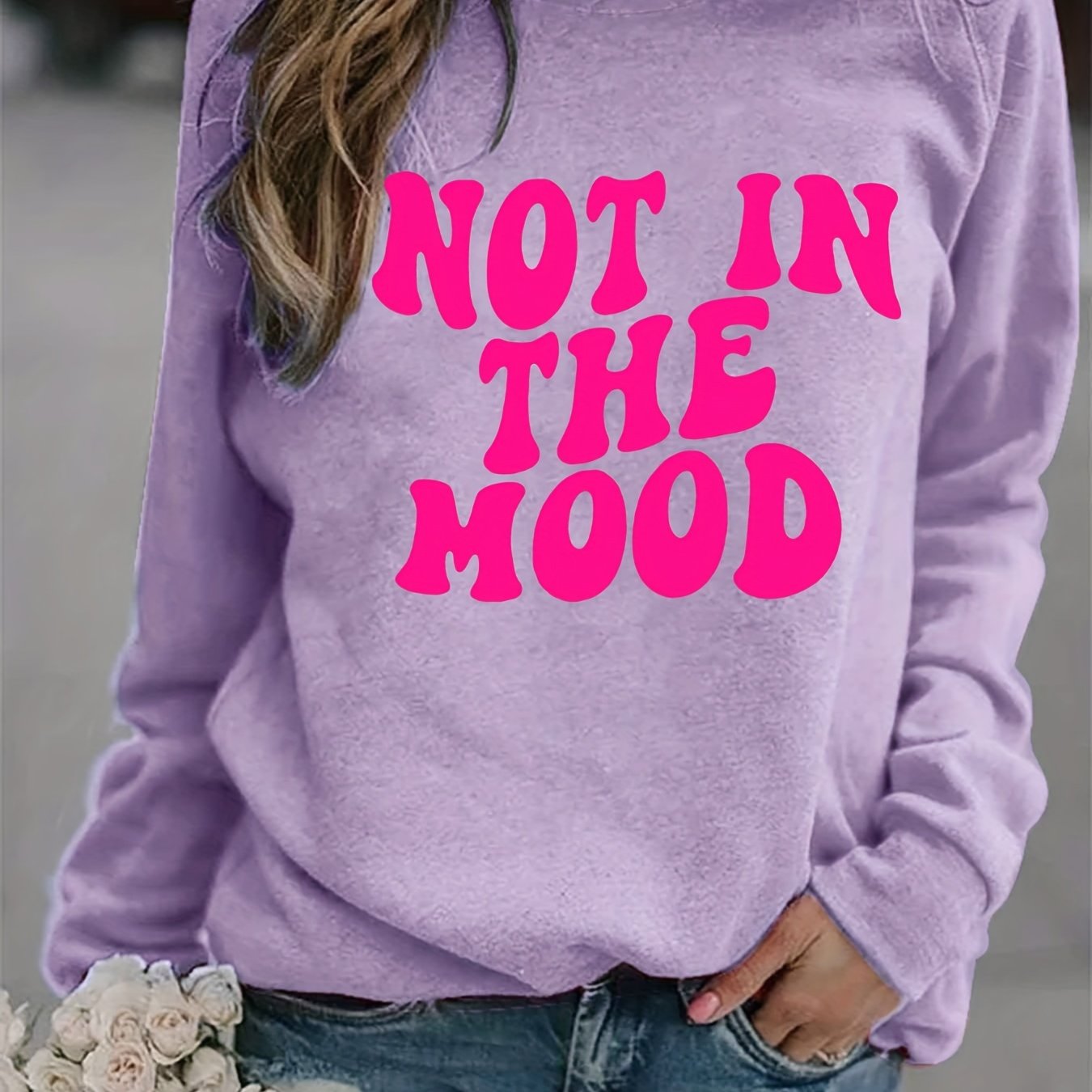 Print Sweatshirt Long Sleeve Crew Neck Casual Sweatshirt