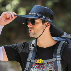 Men's Big Brim Sunscreen Hat Foldable for Outdoor Activities