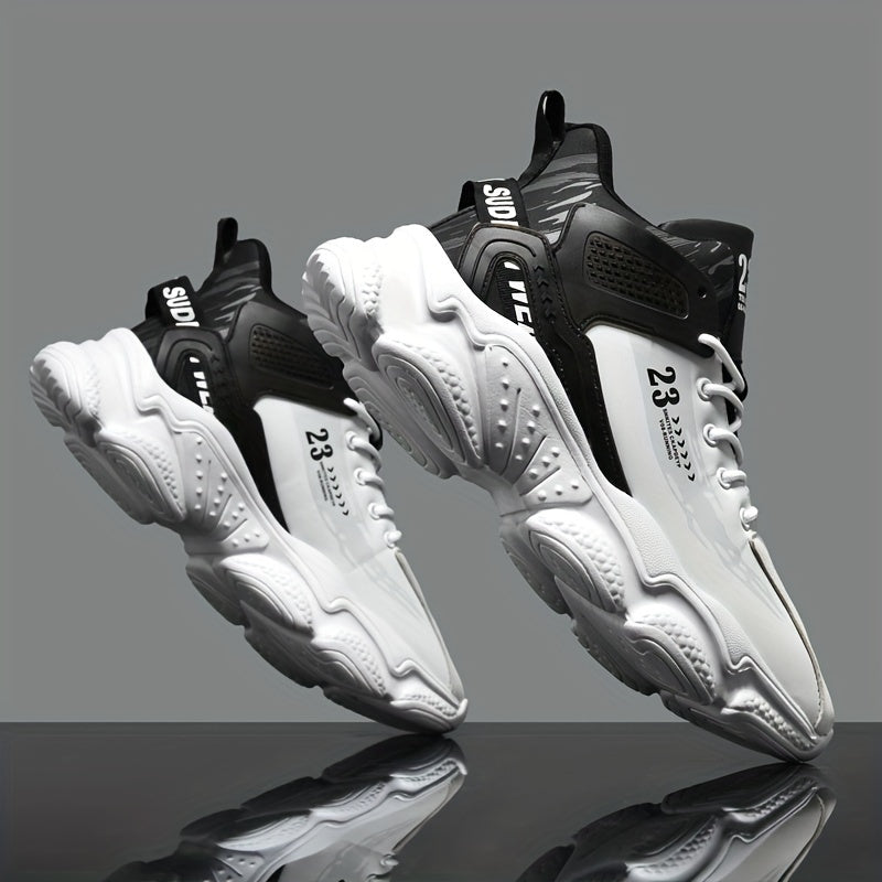 Men's High Top Basketball Shoes Non Slip Lace Up Sneakers