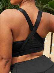 Sports Bra Women's Plus Mesh Back High Support Fitness Bra