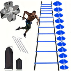 Pro Agility Set - Ladder, Cones, Piles, Resistance Umbr