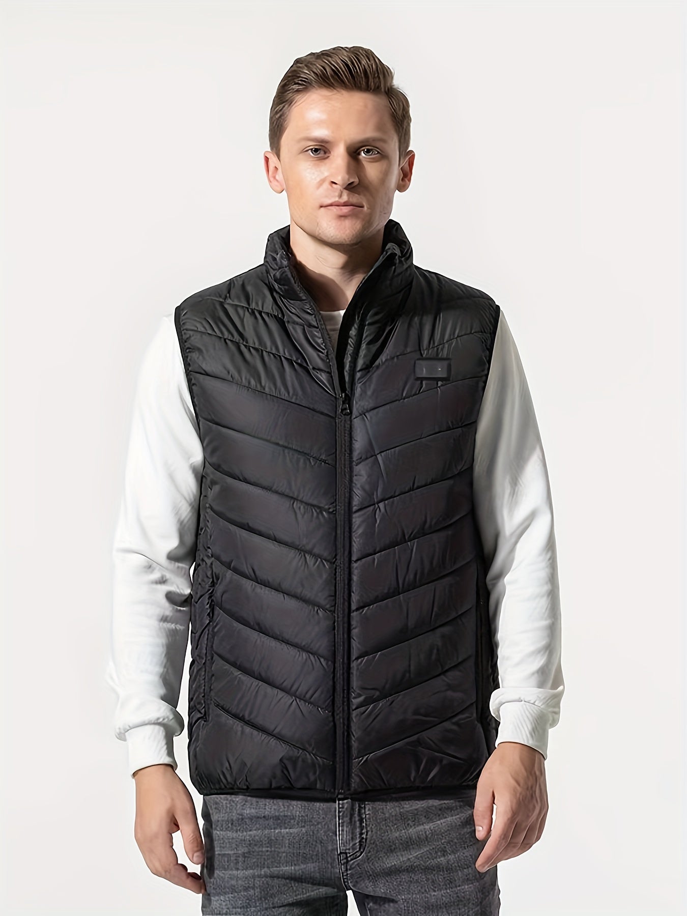 Men's 3 Heating Level Smart Heating Vest Stand Collar Warm Outdoor Vest