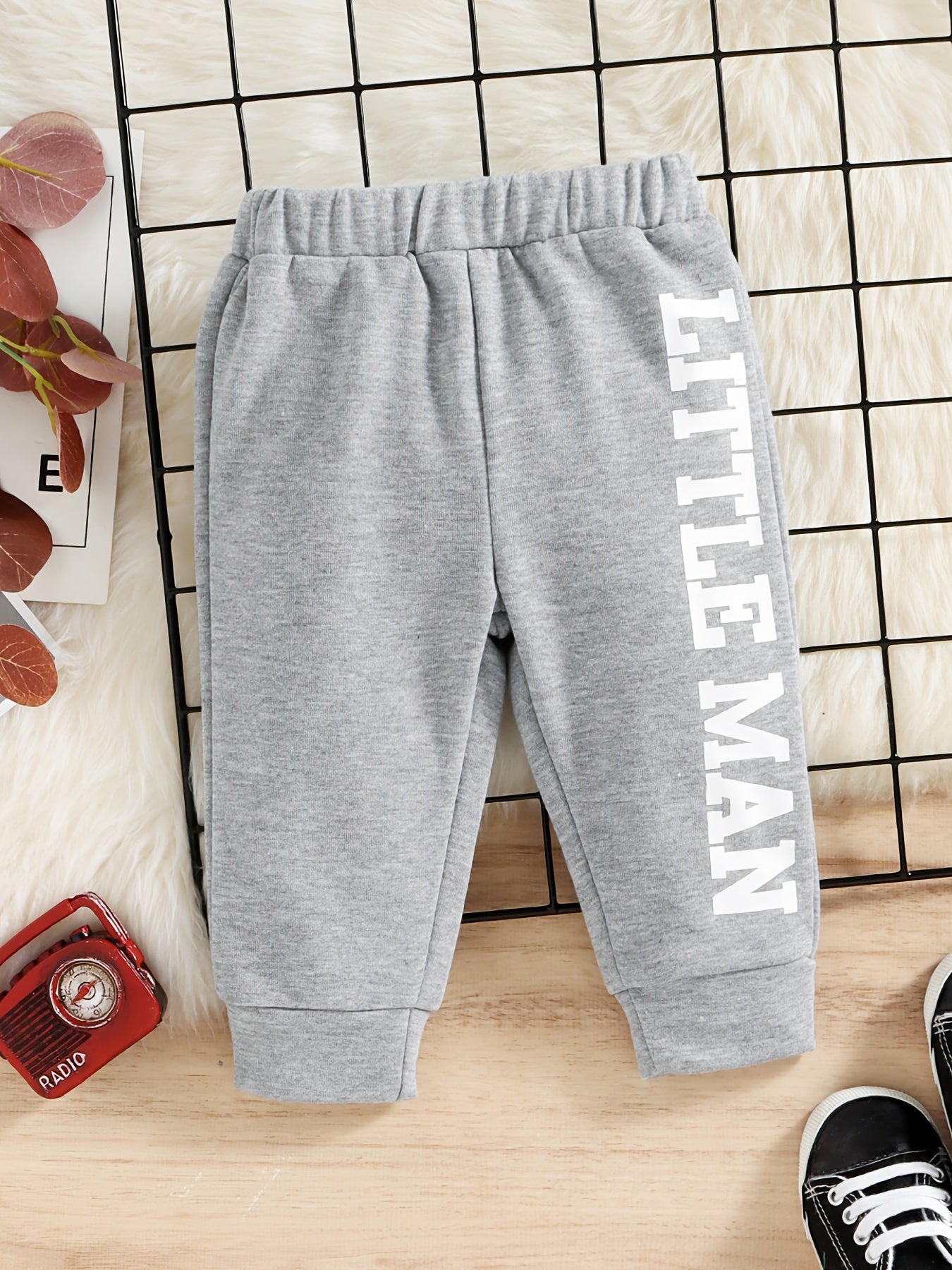 Baby Boy's Letter Print Sweatpants