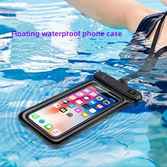 2pcs Floating Waterproof Cell Phone Pouch Neck Lanyard for Underwater Activities