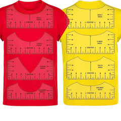 8pcs T Shirt Ruler Alignment Tool Center Designs Transparent T Ruler Youth Adult