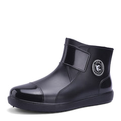 Men's Waterproof Rubber Sole Slip On Rain Boots