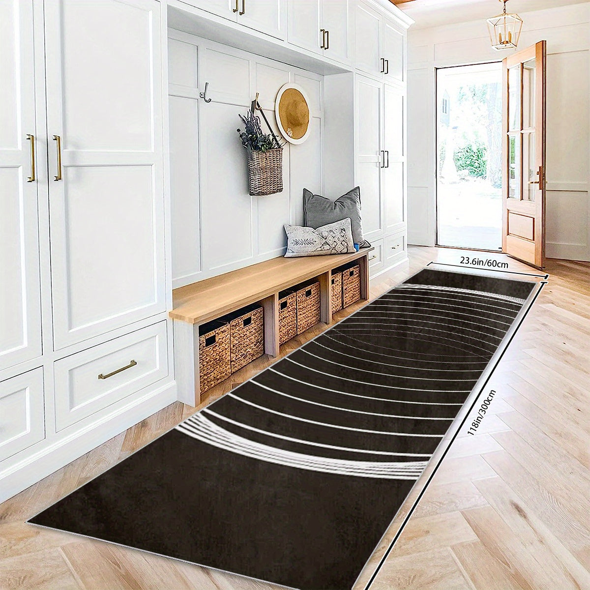 Soft 2'X10' Runner Rug Non Slip Washable Stair Carpet Kitchen Mat Hallway
