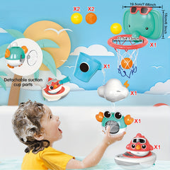 Elephant Basketball Hoop Bath Toy Set for Boys Girls