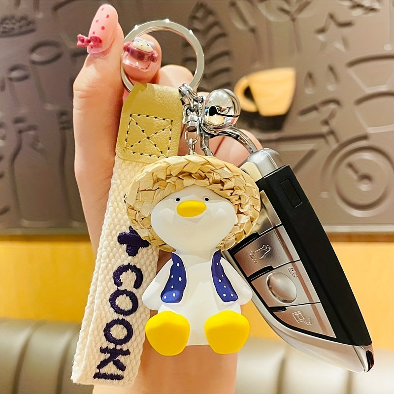 Happy Duck Keychain Bag Hanging Pendant