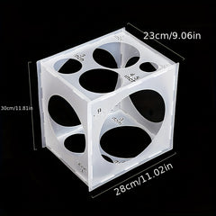 Collapsible Plastic Balloon Sizer Box Cube - Balloon Size Measurement Tool
