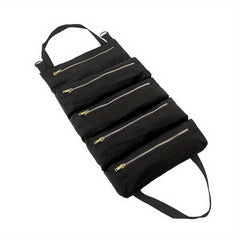 Canvas Tool Roll Up Bag with Zipper Tote