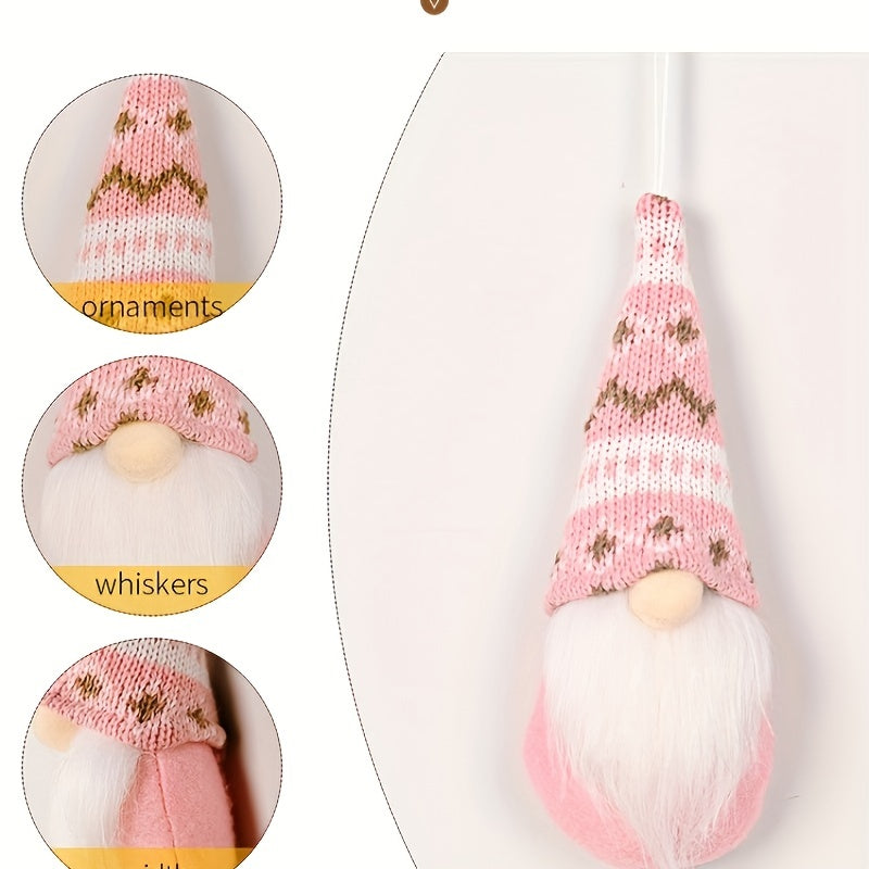 3pcs Christmas Gnome Ornaments Mini Doll Tree Decor Holiday Party Decor