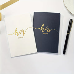 Wedding His And Her Vow Notebook Set Bride And Groom Booklet For Wedding
