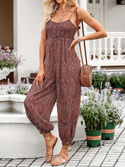 Lantern Cami Jumpsuit - Casual Sleeveless Loose Fit - Spring & Summer