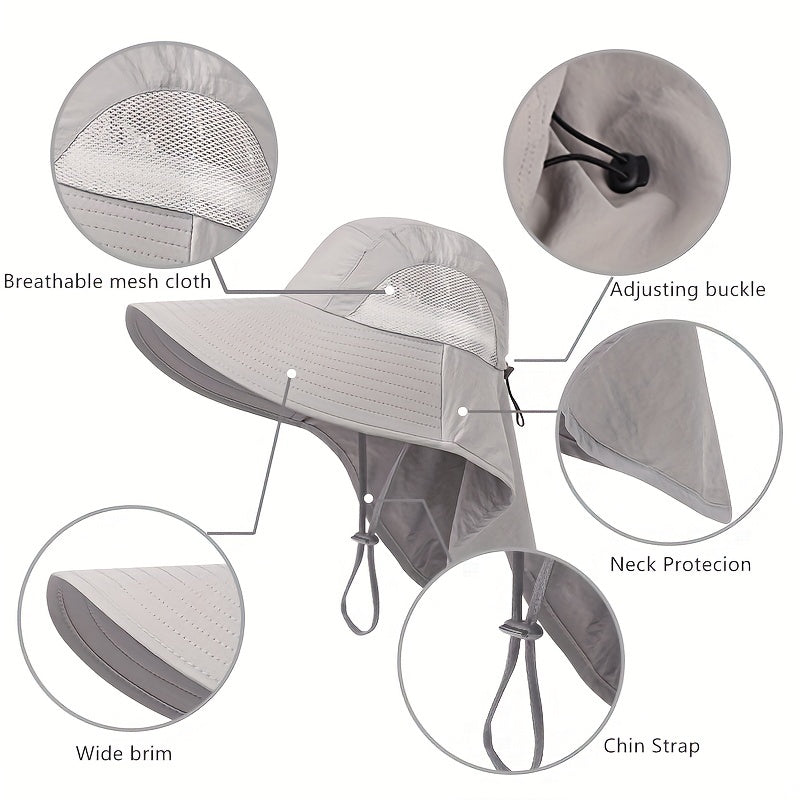 Wide Brim Sun Hat UV Protection Bucket Hat Unisex for Outdoor Activities