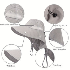 Wide Brim Sun Hat UV Protection Bucket Hat Unisex for Outdoor Activities