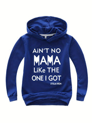 Kids Cozy Letter Print Hoodie Pullover Sweatshirt