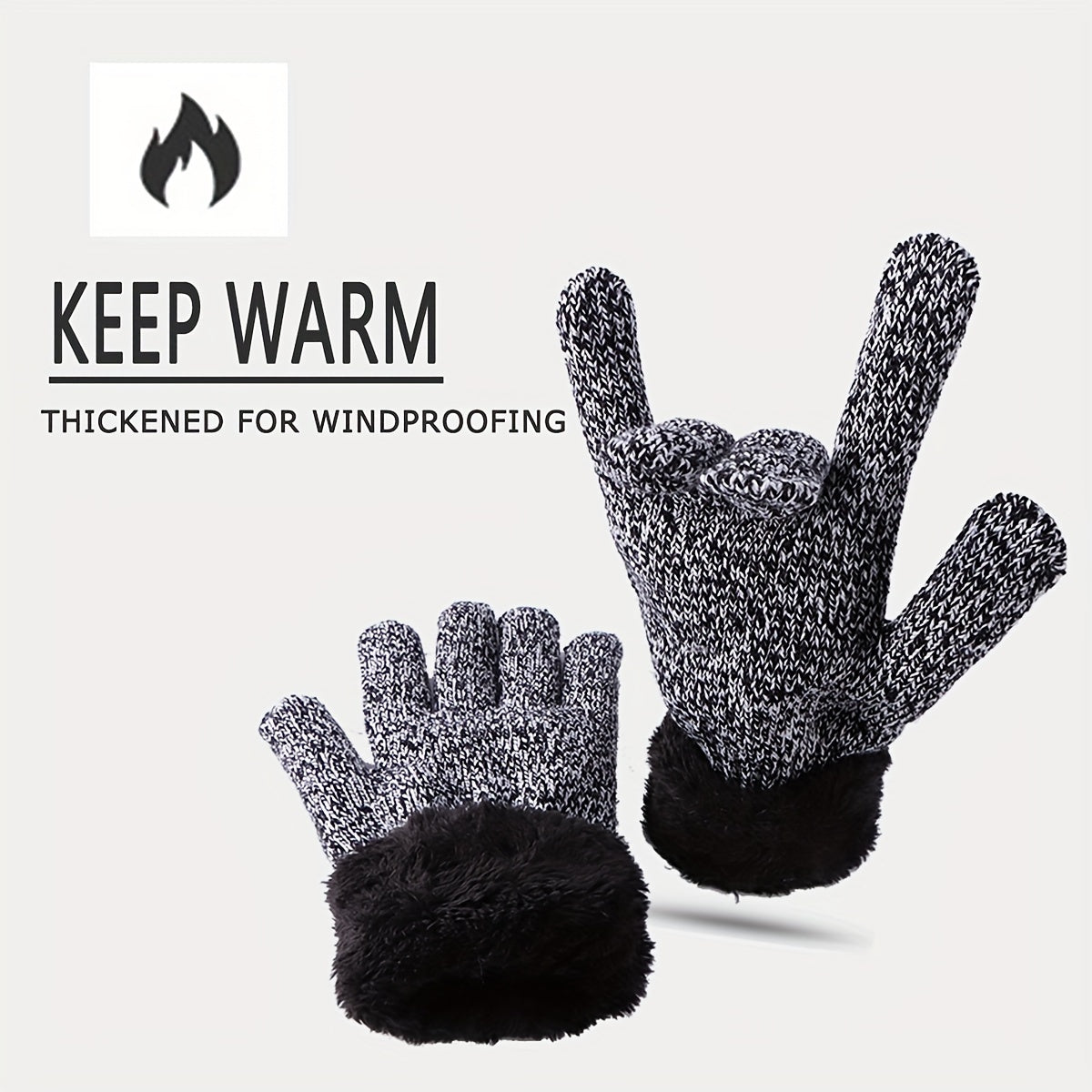 Winter Gloves Men Women Elastic Fishing Warm Texting Soft Lining